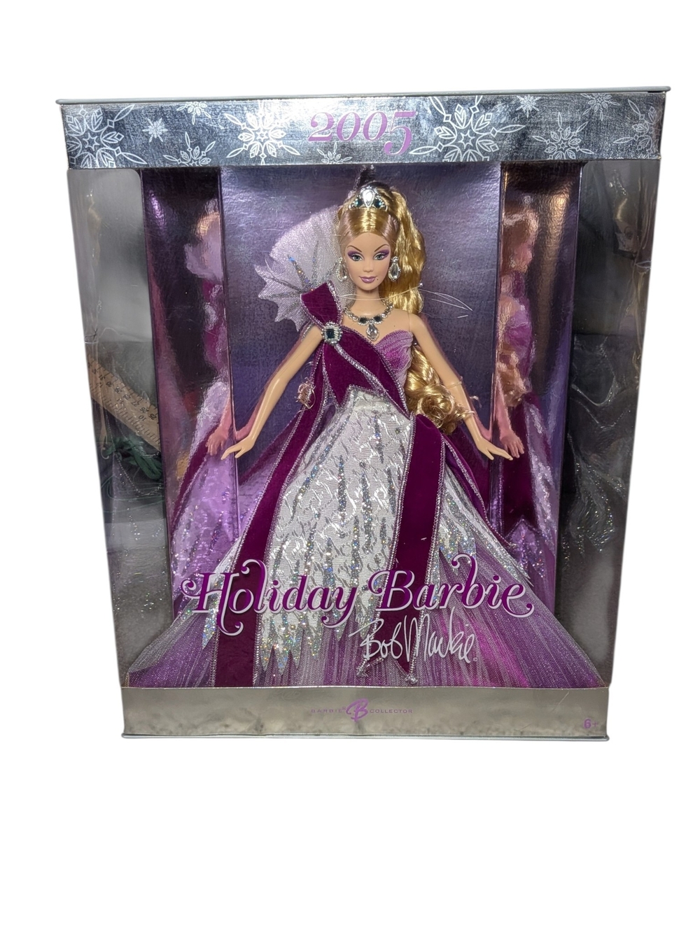 2005 Holiday Barbie Bob Mackie Burgundy Gown G8058 NRFB New In Sealed Box